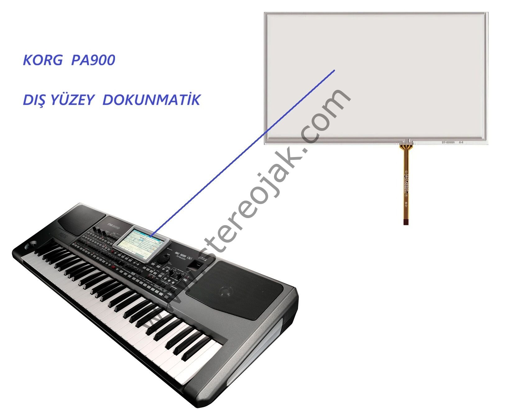 KORG PA900   DIŞ  YÜZEY   DOKUNMATİK BÖLÜMÜ   ( 1.SINIF   DAYANIKLI ÜRÜN )