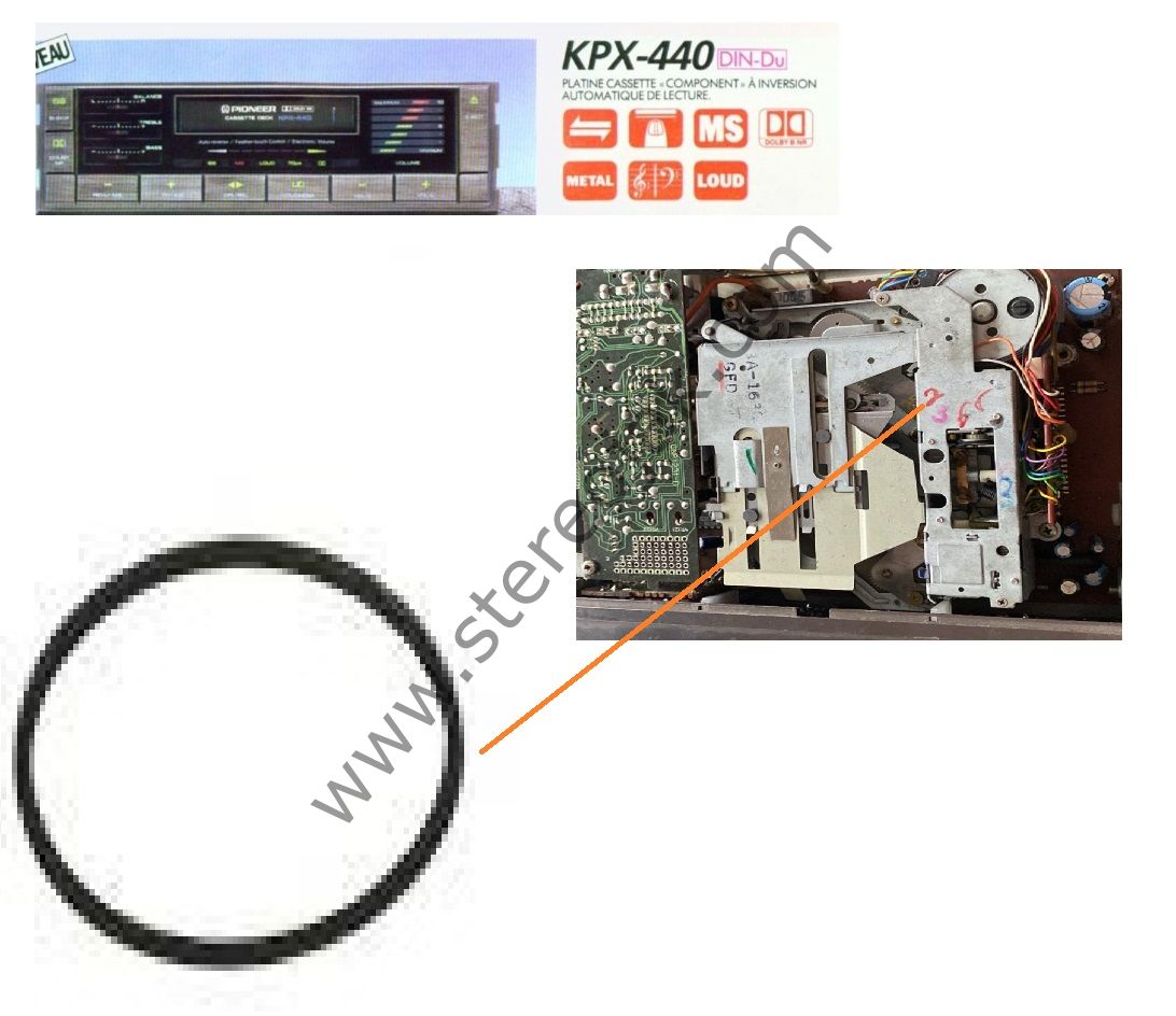 KPX-440    (  PIONEER    VINTAGE  OTO  )  KASET TEYP    MEKANİK    BÖLÜMÜ  İÇİN  KAYIŞ