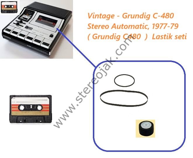Vintage - Grundig C-480 Stereo Automatic, 1977-79   ( Grundig C480  )   Mekanik  Lastik seti