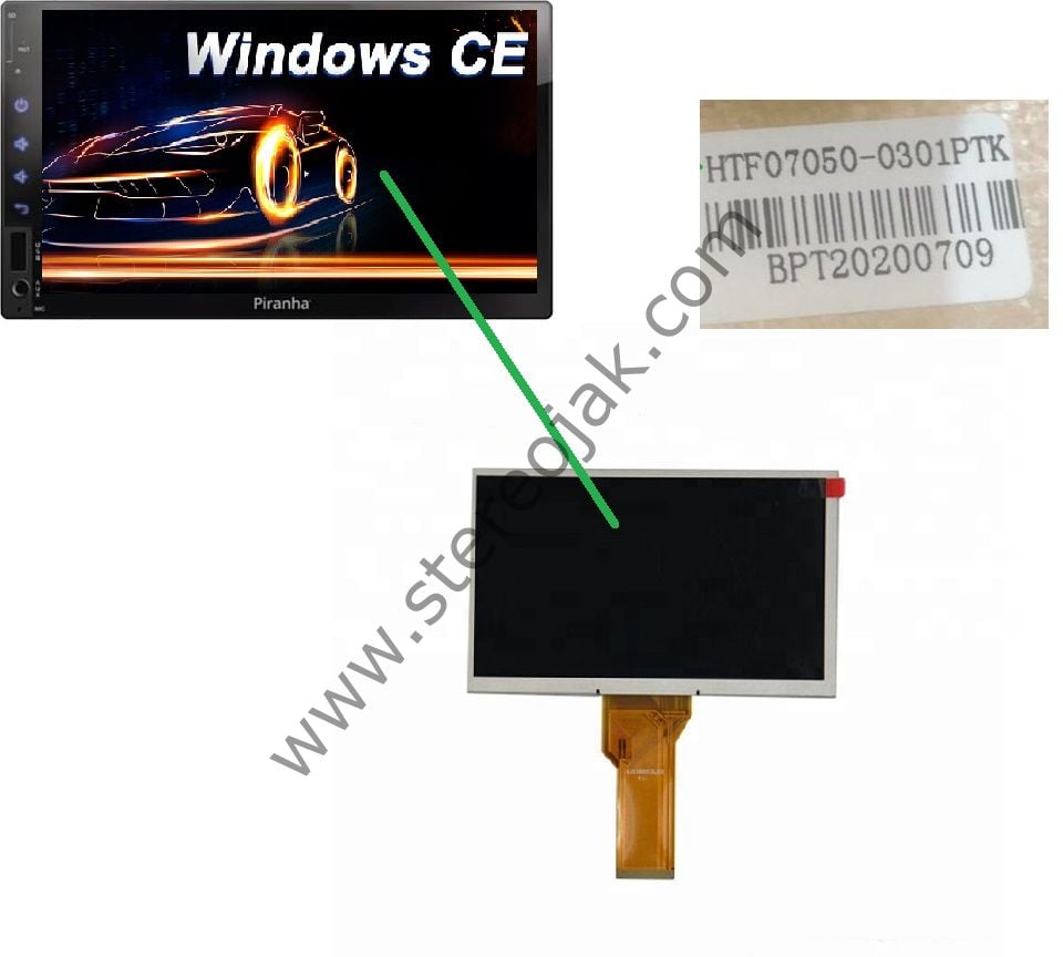 HTF07050-0301PTK       Piranha 7785 UYUMLU  ARKA  İÇ KISIM  LCD  EKRAN    ( UZUN FLEX EKRAN )