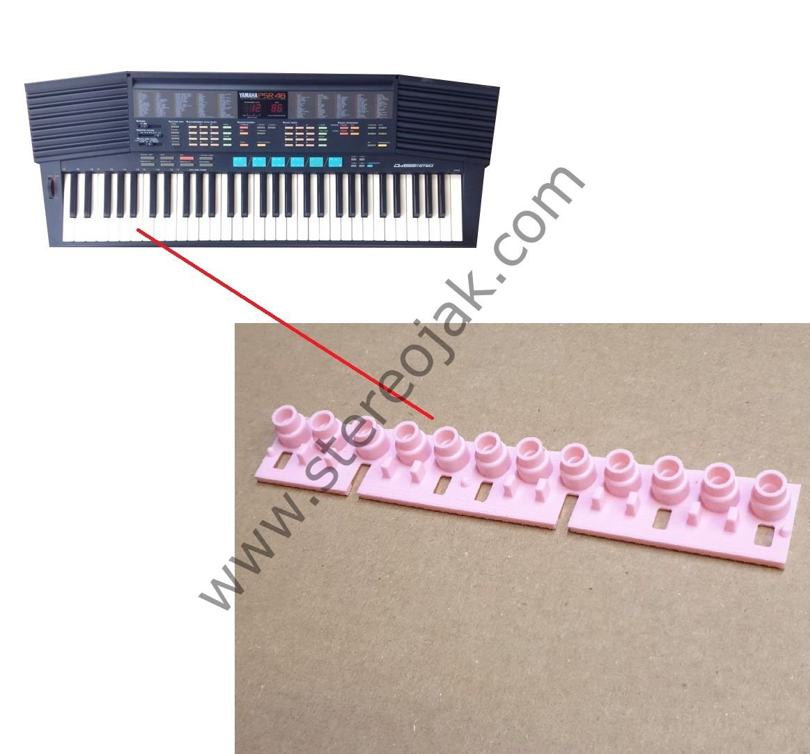 PSR-47 / PSR-48    TUŞ LASTİĞİ    PSR-47     PSR-48 Dual Sysnthesis Electronic Keyboard        Tuş  Lastiği