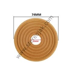No:1 Sarı Düz Spider - ( Genişlik : 74mm - Bobin Çapı : 20 mm - Yükseklik : 3.8mm - ) , Hoparlör Spider , Hoparlör Diyafram , Hoparlör Kağıtı