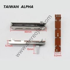 taiwan uzun ömürlü 60mm  mono sürgülü  pot    (SEÇENEKLER KISMINDAN DEĞER  SEÇİNİZ)