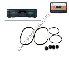 TC-WE675     SONY  DEK TEYP  KOMPLE LASTİK SETİ  ( 4 ADET  MEKANİK LASTİK - 4 ADET  PİNCH ROLLER )