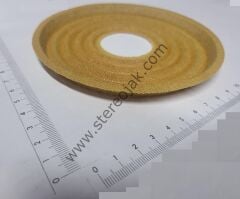 No:4 Bombeli Sarı Düz Spider ( 25 cm için ) - ( Genişlik : 152 mm - Bobin Çapı : 50 mm - Yükseklik : 10 mm - ) , Hoparlör Spider , Hoparlör Diyafram , Hoparlör Kağıtı