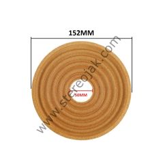 No:4 Bombeli Sarı Düz Spider ( 25 cm için ) - ( Genişlik : 152 mm - Bobin Çapı : 50 mm - Yükseklik : 10 mm - ) , Hoparlör Spider , Hoparlör Diyafram , Hoparlör Kağıtı