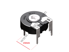 10K , Oval Yuvalı , 15mm Bacak Aralığı , %10 , PIHER TRİMPOT , Made in Spain (1.Sınıf )