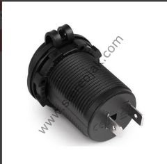 USB ŞARJ SOKET YUVASI MONTAJ TİPİ 2X5V 1AMP 2,1AMP(12-24V) YUVARLAK
