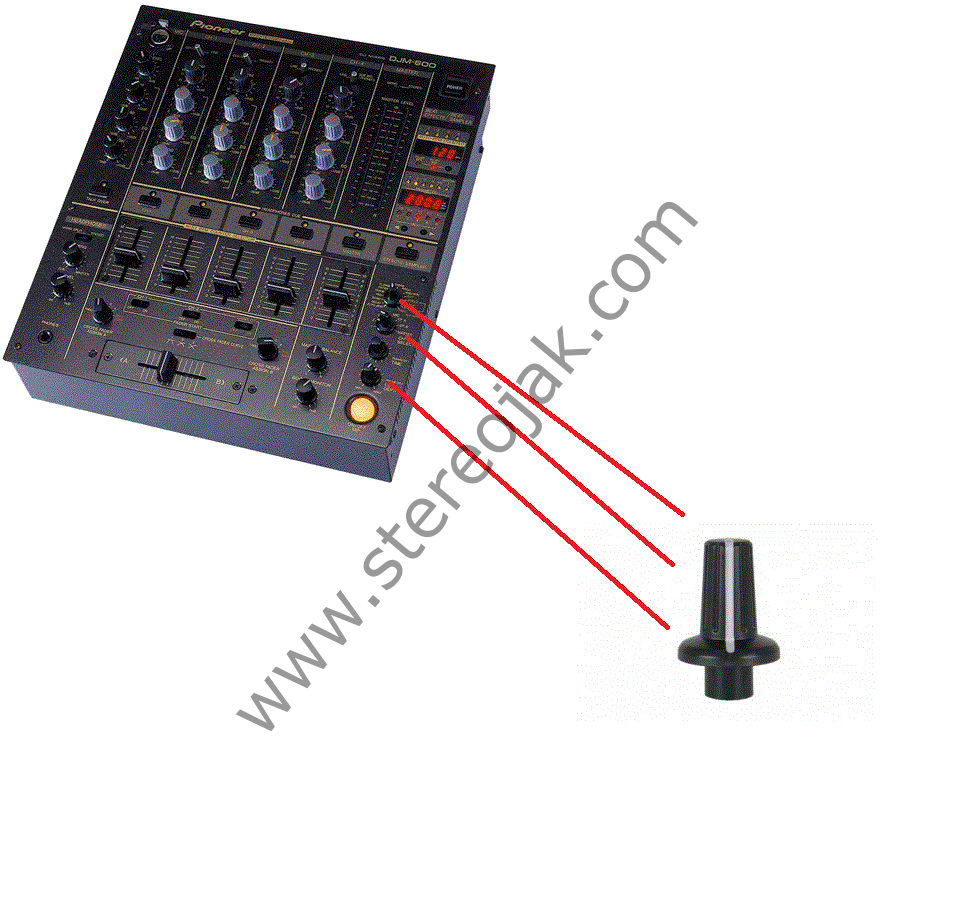 DJM-600     Effect Select / Channel CH Select Knob Button   Düğmesi ( DJM 600 DÜĞME )      TEK ADET
