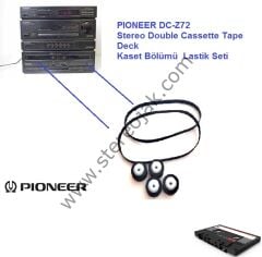PIONEER DC-Z72 Stereo Double Cassette Tape Deck Kaset Bölümü  Lastik Seti