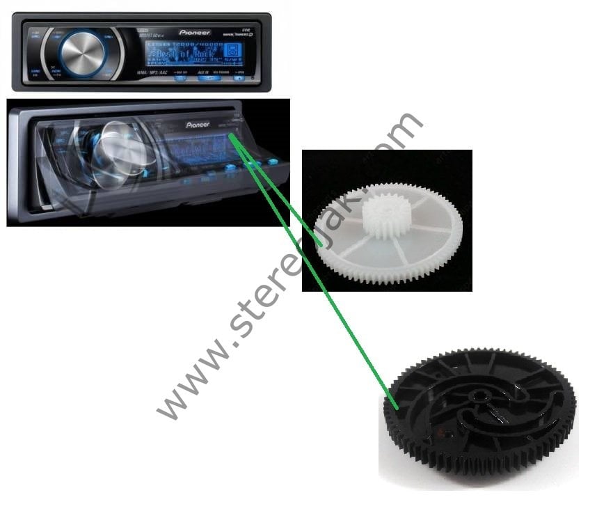 PIONEER   DEH-P6050UB  DEH-P6000UB carrozzeria「DEH-P630」  2 li dişli seti