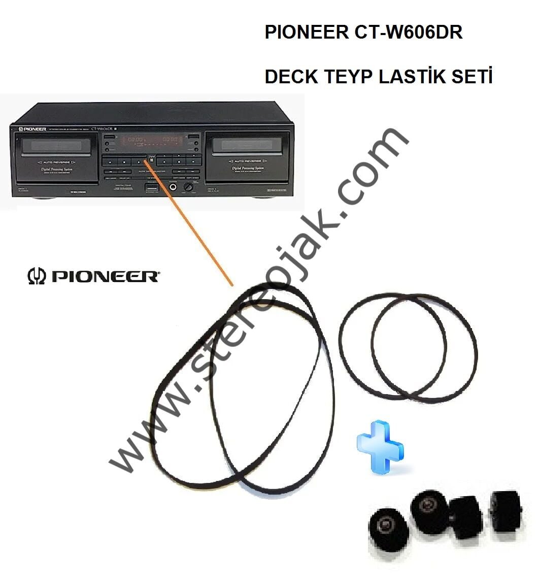 PIONEER   CT-W606DR        DECK TEYP  ÇİFT KASET MEKANİK  LASTİK  SETİ