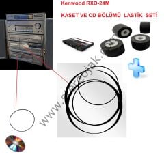 Kenwood  RXD-24M  MÜZİK SETİ    (1989 VINTAGE  )     CD PLAYER  ve KASET  MEKANİK BÖLÜMÜ  LASTİK  SETİ