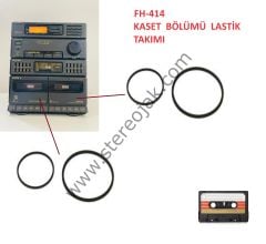 SONY  FH-414  F-414-2    HST-414   MÜZİK SETİ   KASET BÖLÜMÜ  4 LÜ   LASTİK  SETİ   