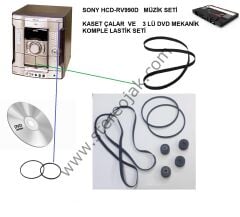 SONY HCD-RV990D   MÜZİK SETİ  KASET ÇALAR  VE    3 LÜ DVD MEKANİK KOMPLE LASTİK SETİ