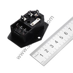 3 Pin Yeşil Işıklı , Kulaklı , Anahtarlı , Sigortalı Power Jak Soket Yuvası ( 1.Sınıf Kalite )