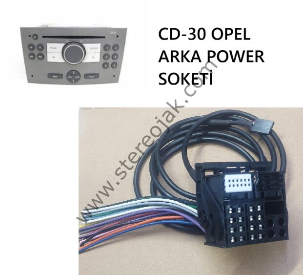 OPEL  ASTRA CD-30           OPEL COMBO  BLAUPUNKT UCH-UK6   TEYP SOKETİ    TYPE: CD 30  URA 70.03.01 SD      OPEL ASTRA H 2005 TEYP ARKA SOKETİ