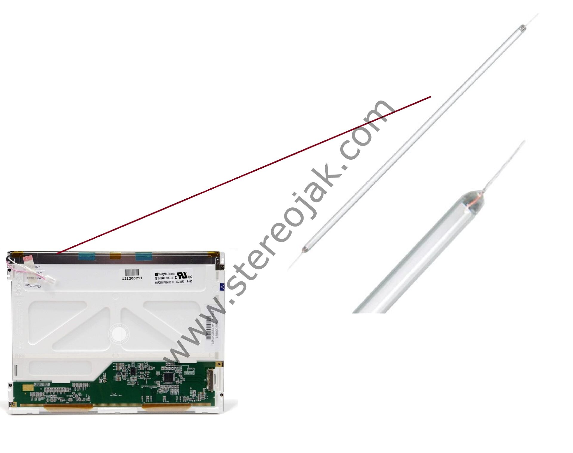 Tianma 10.4'' TS104SAALC01-00-V1 Lcd Panel Ekran  florosan lambası  ( Tek Adet Cam  Florasan )