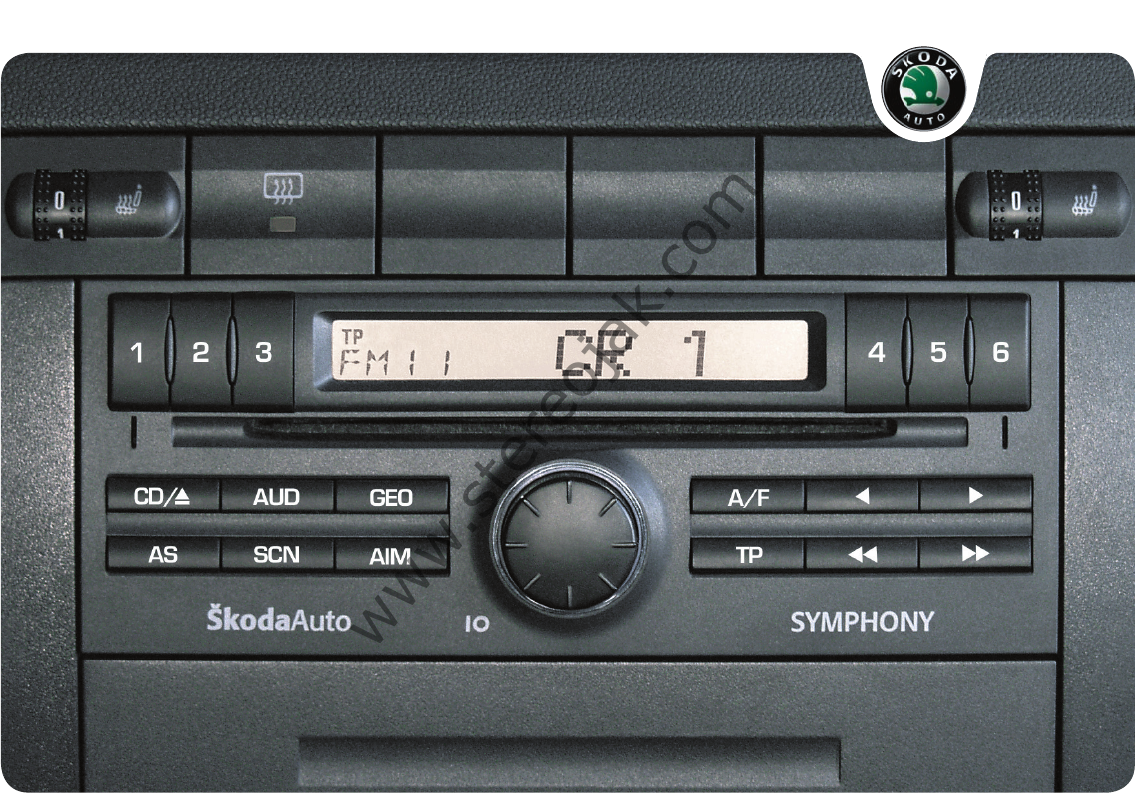 skoda auto symphony  teyp potansı