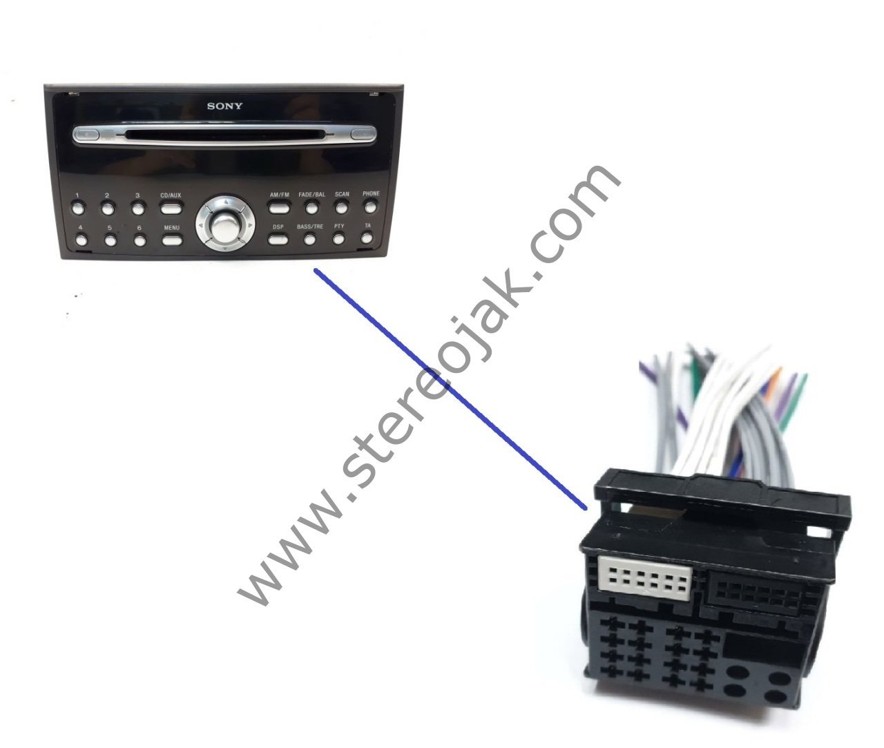 FORD SONY TEYP SOKETİ   CDX-FS214    4M5T-18C815-BE   C307/C214-MP3/RDS