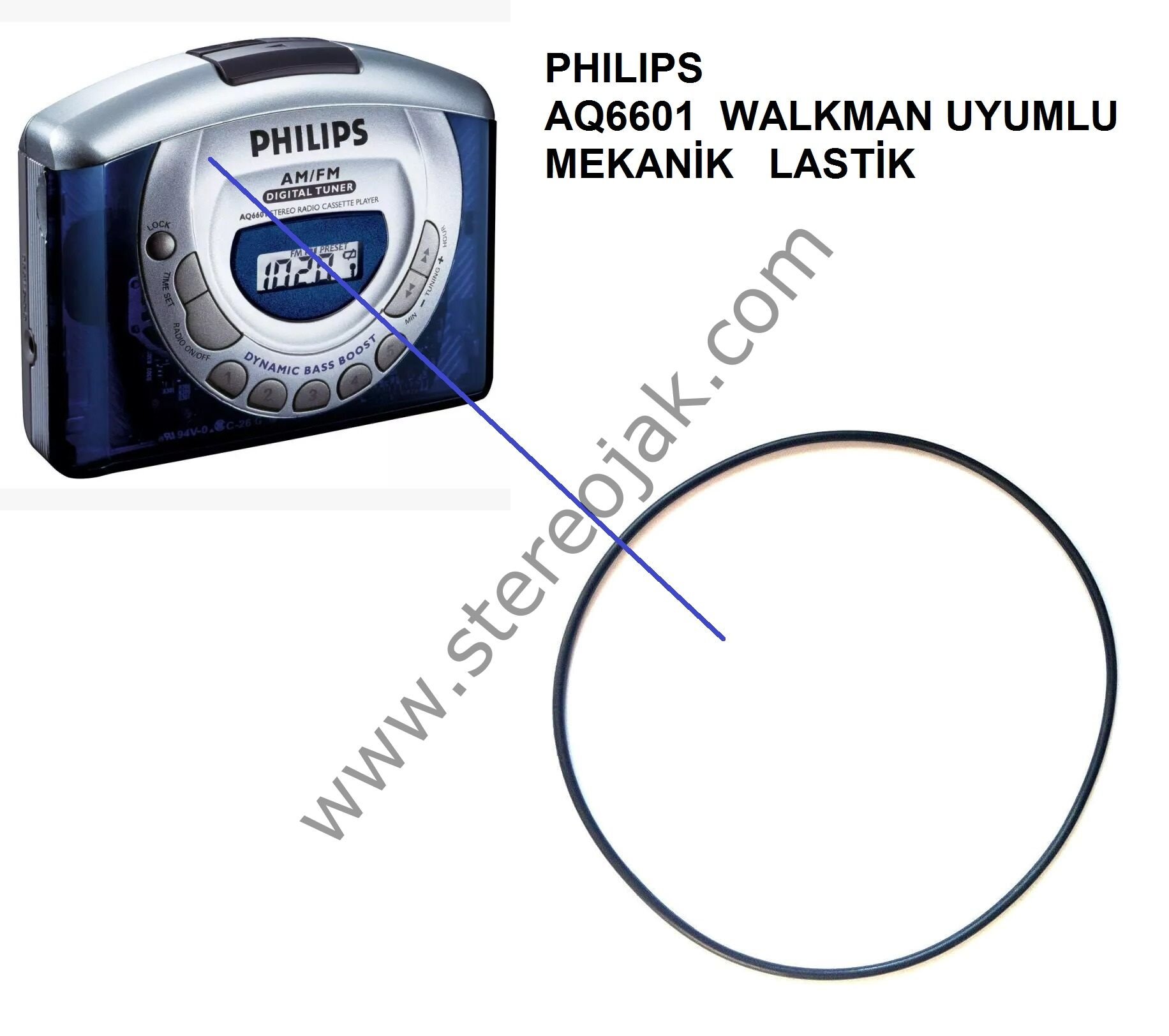 PHILIPS  AQ6601  WALKMAN UYUMLU  MEKANİK   LASTİK  -  KAYIŞ