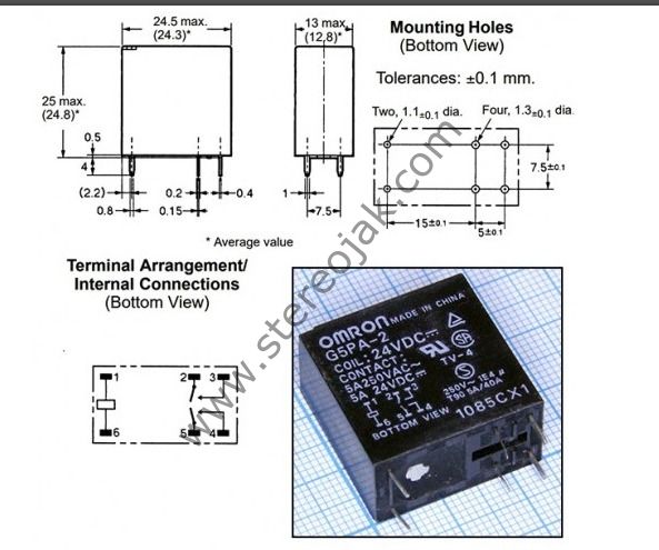 OMRON   G5PA-2    24V DC   RÖLE