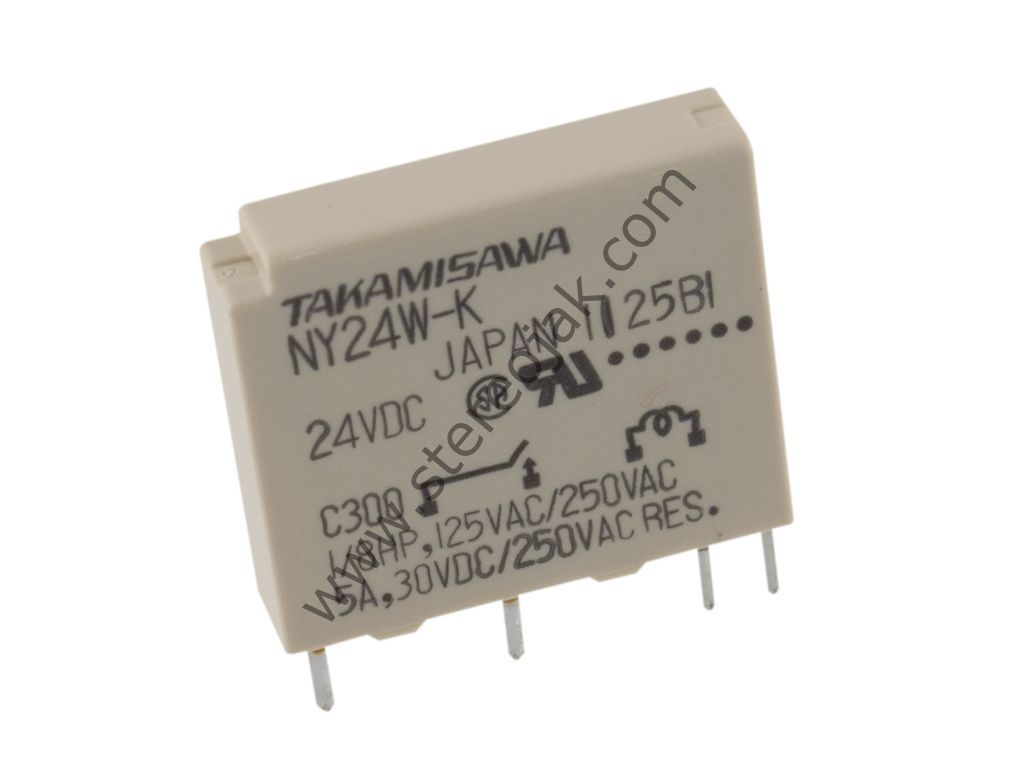 NY24W-K     24 VOLT 5 AMPER TEK KONTAK RÖLE   POWER RELAY 1 POLE—5 A