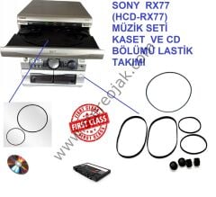 SONY  RX77 (HCD-RX77)     MÜZİK SETİ  KASET  VE 3 LÜ  CD  BÖLÜMÜ LASTİK TAKIMI