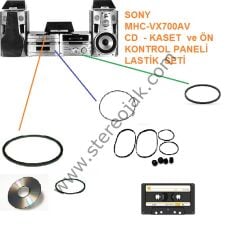 SONY MHC-VX700AV     CD  - KASET - ÖN KONTROL PANELİ LASTİK  SETİ
