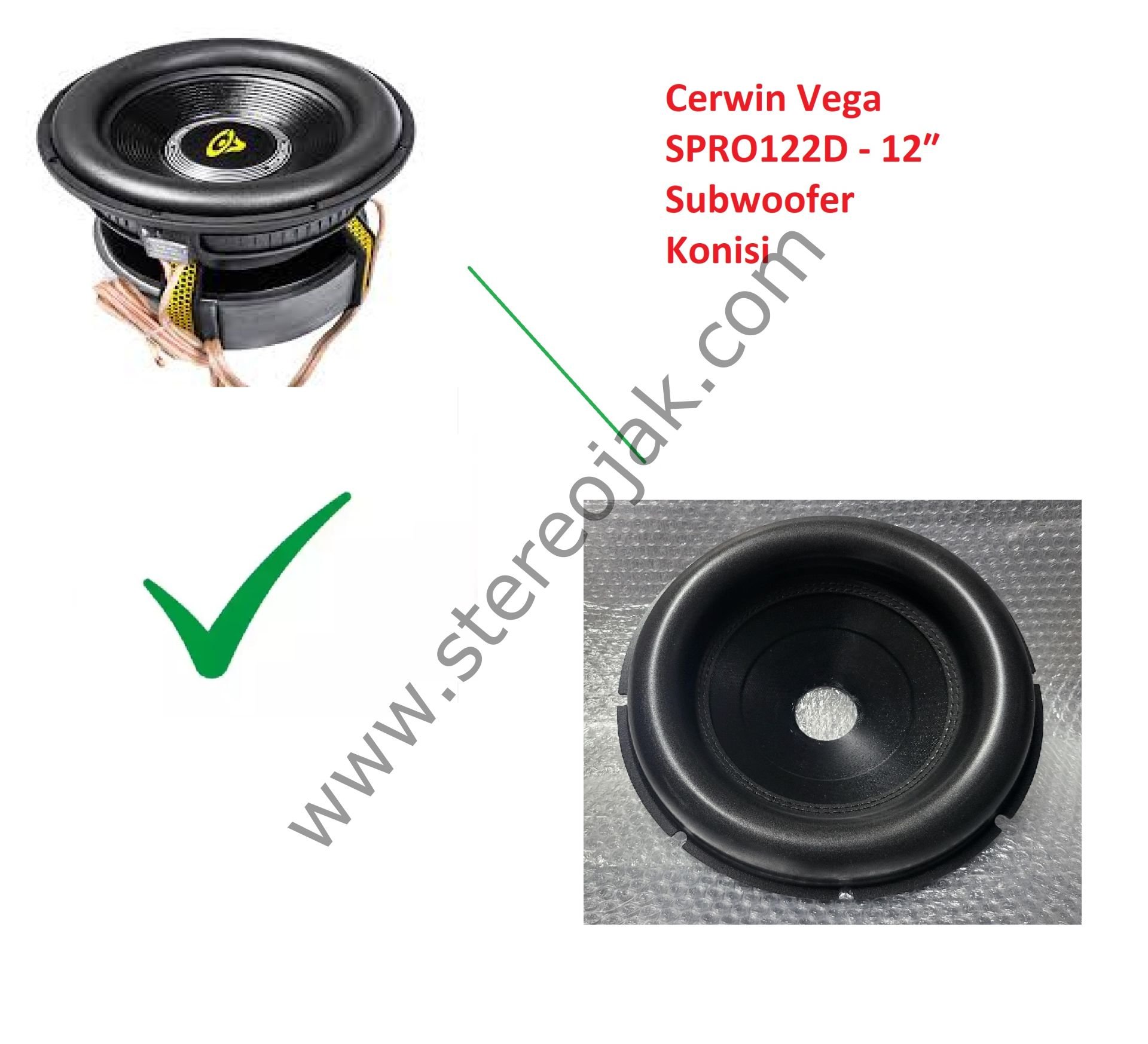 Cerwin Vega SPRO122D - 12″ Subwoofer Konisi