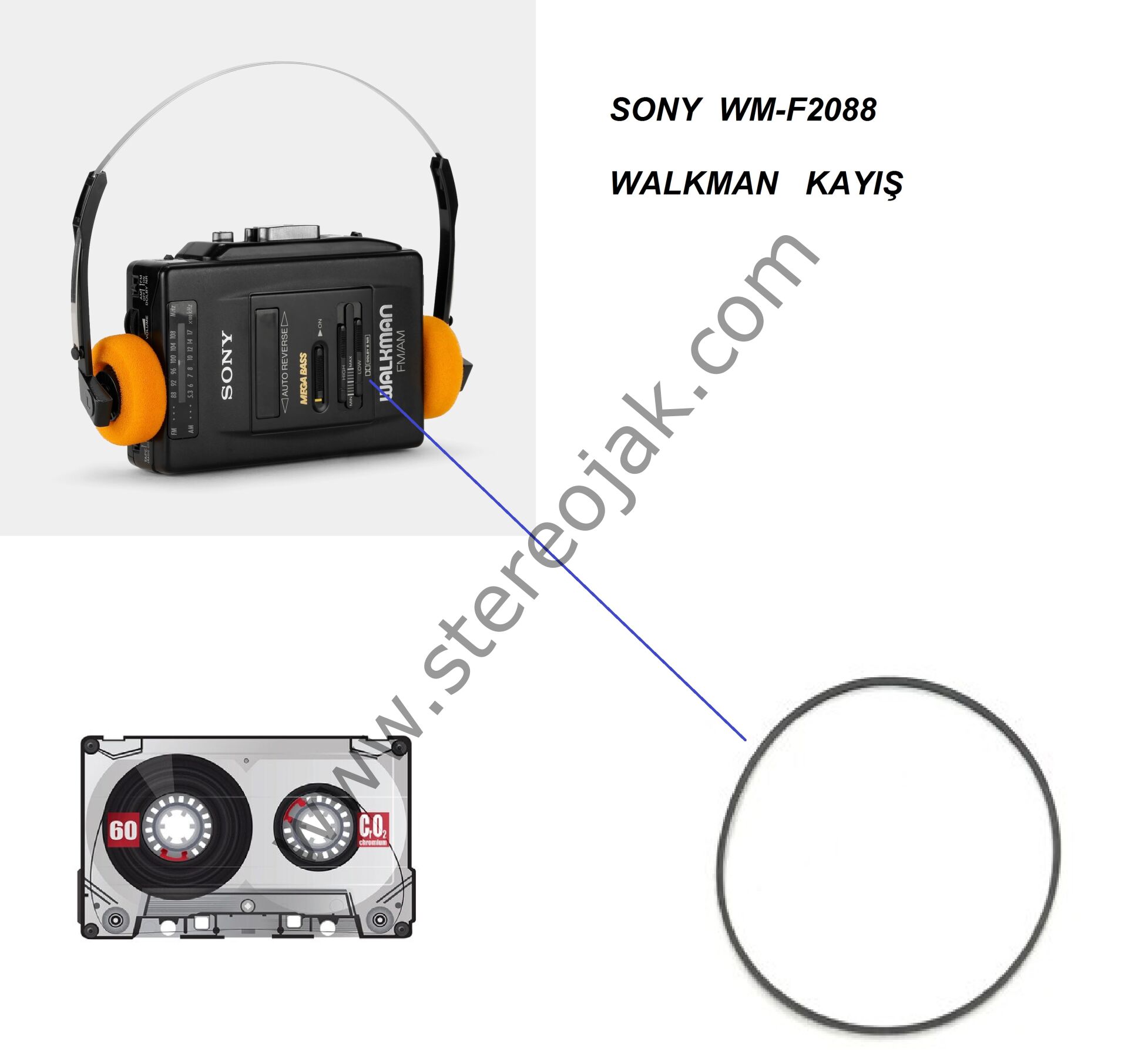 WM-F2088    SONY WALKMAN MOTOR  LASTİKİ -    KAYIŞ
