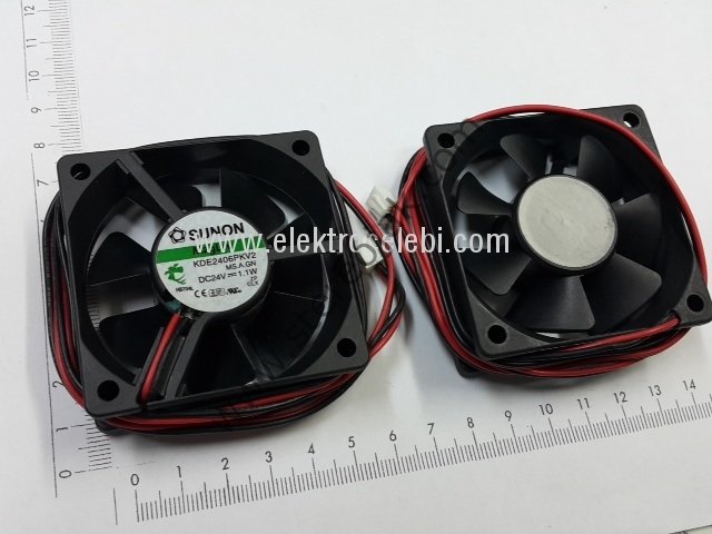 Sunon maglev KDE2406PKV2 DC24V 1.1W- 6x6x2.5 cm dc 24volt fan rulmanlı