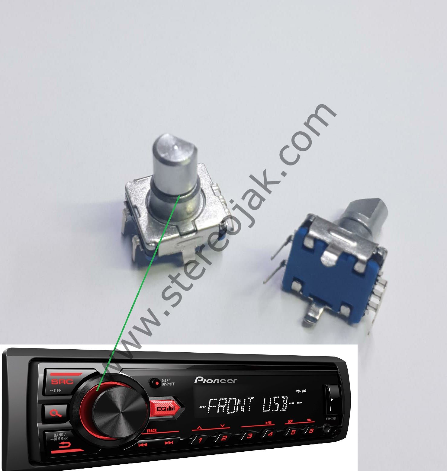 MVH-85UB  PIONEER OTO  SES TEYP SES POTANSI ( Menüye girmeye tam  uyumlu  pot )