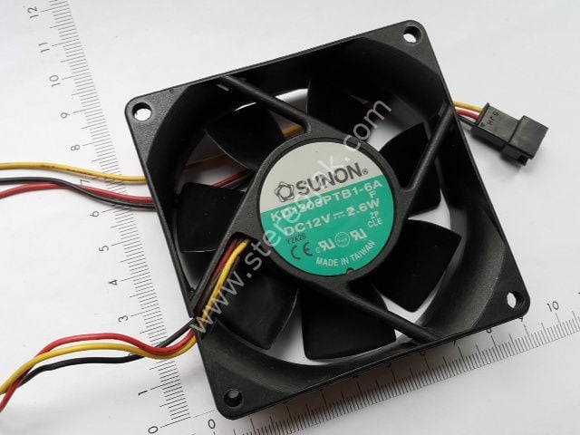 SUNON KD1208PTB1-6A DC12V 2.6W 3 KABLO