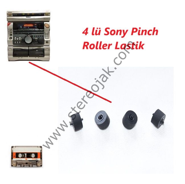 HCD-V515      SONY  MÜZİK SETİ   KASET BÖLÜMÜ  BASKI LASTİĞİ   4 LÜ  SET  OLARAK