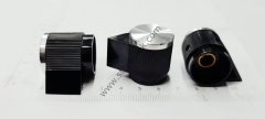 Parlak Yandan Vidalı Düğme ( 6mm Pot Millerine Uygundur ) Yükseklik 26mm , Taban 22mm , Gövdesi Uzantısı ile 35mm Kaliteli Makine Çevirme Düğmesi