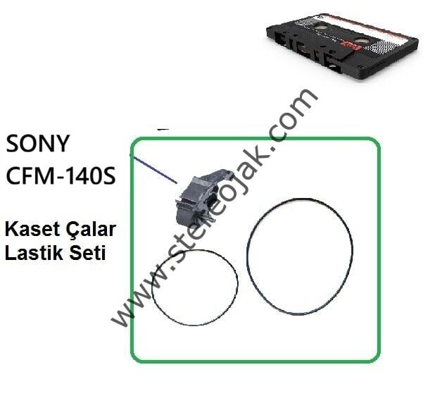 Sony CFM-140   Tek Kaset Çalar  Mekanik Lastik Seti