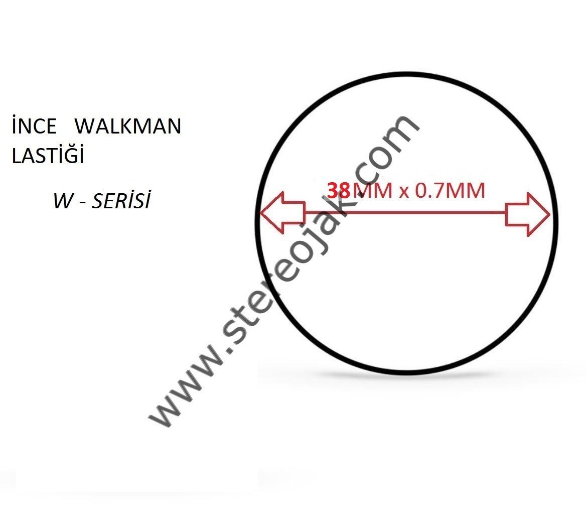 Walkman lastiği 38 mm x 0.7 mm