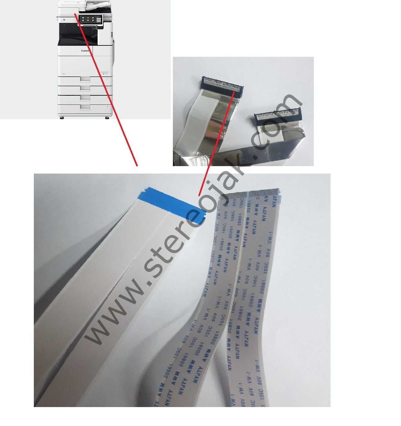 Canon imageRUNNER ADVANCE DX-C3730i   (  DX-C3725    DX-C3725i  )       SCANNER  OPTİK KABLOSU