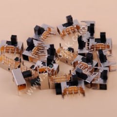 sürgülü switch  2 konum 6 ayak 90 derece     amfi switch  ( 16mm x 6mm )