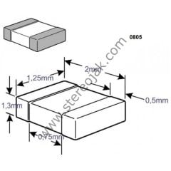 39R %5 805 1/8W SMD Direnç (25 Adetlik Paket)