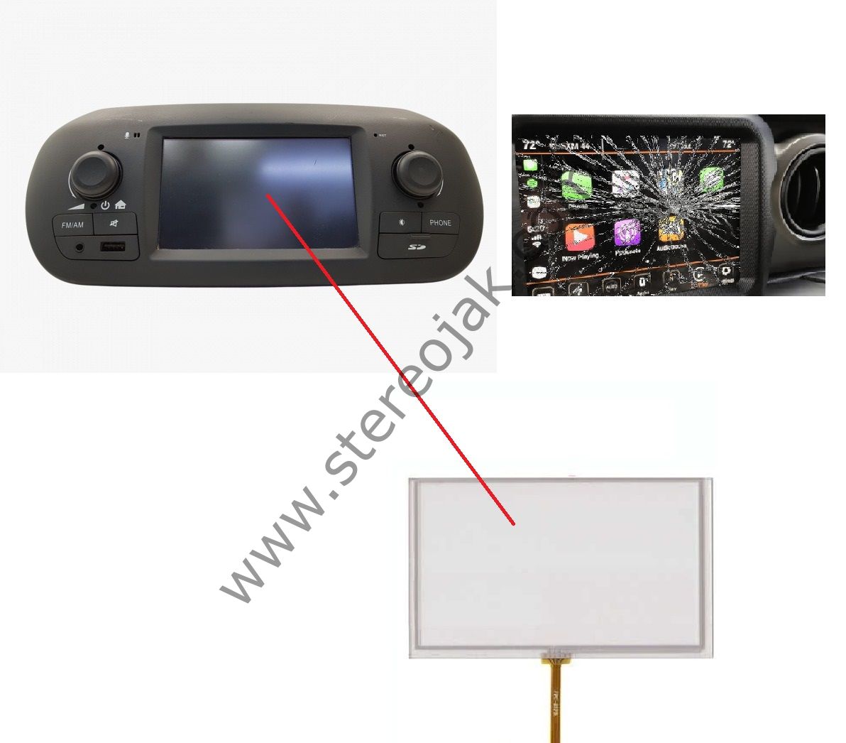 TIANMA-62S-SY  061027  DOKUNMATİK   FIAT   DAIICHI M3003   DOKUNMATİK    ( ZB-130 )