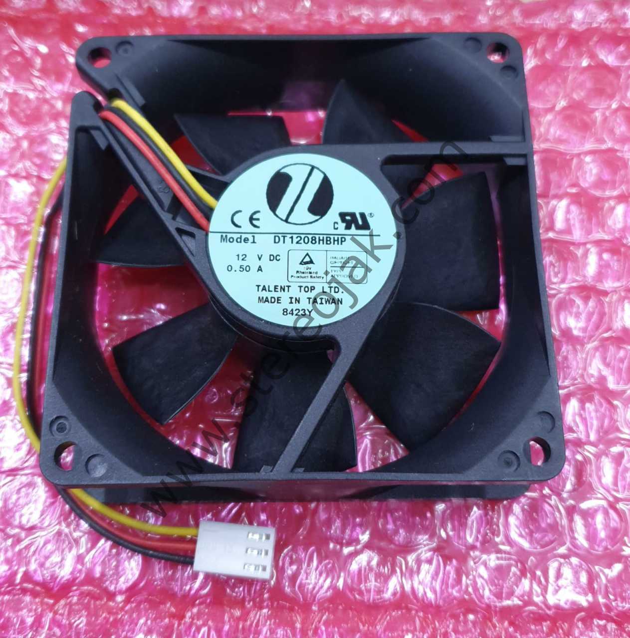 DT1208HBHP   12V DC  0.50A     TALENT  80X80X25MM  3 KABLO FAN