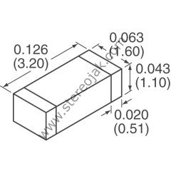 3K3 %5 1206 1/4W SMD Direnç (25 Adetlik Paket)