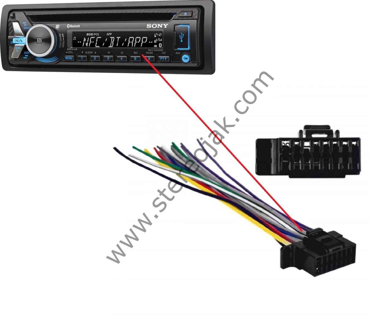 MEX-N4000BT  SONY TEYP SOKETİ