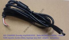 ALY CHARGER Grundig Vcp3930/5030 - Beko Mc2805a-v Nilfisk - Vestel S30b Uyumlu Eureka Dikey Süpürge Şarj Aleti  adaptör  dc kablosu
