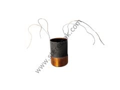 53.8mm İç Çap , 4 Kat Sarım , Çift Çıkışlı , Sarım Yüksekliği 29.6mm , Bobin Kapton Yüksekliğ 80mm , 0,40mm Bakır Tel Sarım , 1. Kalite Hoparlör Bobini