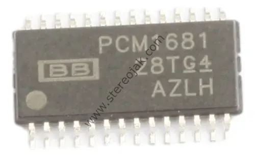 PCM1681PWPR     SMD KASA (  1.SINIF KALİTE ÜRÜN )    yüksek performanslı ve 8 kanallı bir ses dijital-to-analog dönüştürücü (DAC) entegresidi