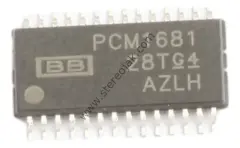 PCM1681PWPR     SMD KASA (  1.SINIF KALİTE ÜRÜN )    yüksek performanslı ve 8 kanallı bir ses dijital-to-analog dönüştürücü (DAC) entegresidi