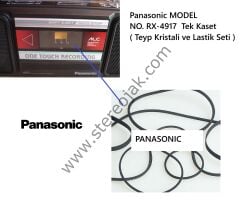 Panasonic MODEL NO. RX-4917  Stereo Radio Cassette Recorder  ( Teyp Kristali ve Lastik Seti )